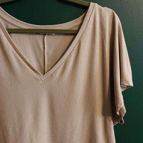 Zara Tan Textured Crop Top - Picture 2 of 5